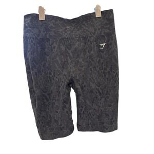 Gymshark Adapt Animal Seamless Cycling Shorts‎ Black Charcoal XL Scrunch Bum